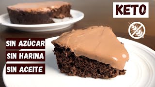 TORTA PASTEL DE CHOCOLATE KETO Húmeda Esponjosa y Saludable  Casera Sin Azúcar y Sin Harinas [upl. by Benge780]