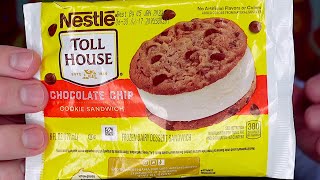 Toll House Chocolate Chip Cookie Sandwich Frozen Dairy Dessert By Nestle [upl. by Charis882]