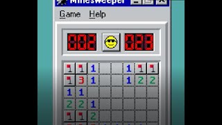 Minesweeper Gameplay  Win 98 [upl. by Kliber]