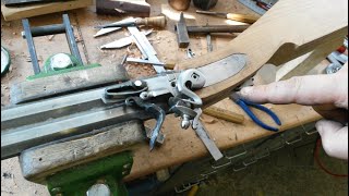 Swivel breech rifle scratch build pt 27 inletting the lockplate and the triggerplate [upl. by Eiramenna166]