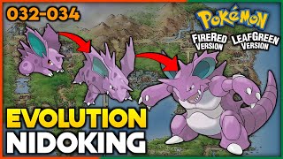 Pokemon Fire Red amp Leaf Green  How To Evolve Nidoran ♂ into Nidorino and Nidoking  Kanto Pokedex [upl. by Shanta]