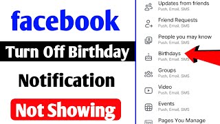 How To Turn Off Birthday Notifications On Facebook [upl. by Anerys]