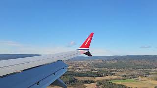 Landing at Gardermoen with Norwegian LNENS [upl. by Eneroc]