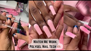 Watch Me Work Polygel Nail Tech Tips and Tricks [upl. by Lada388]