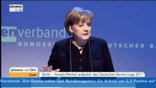 Rede Angela Merkel vor dem Deutschen Bankentag  14 [upl. by Odlavu]