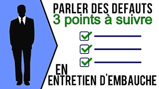 Question entretien dembauche  quels sont vos qualités et vos défauts [upl. by Kahn]