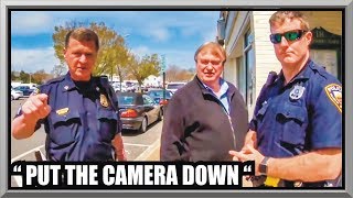 “YOU’RE BEING LOCKED UP RIGHT NOW BUDDY“ EAST HAMPTON PD  First Amendment Audit  Amagansett Press [upl. by Gibbie]