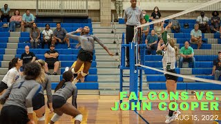 Falcons Volleyball v John Cooper  August 15 2022 [upl. by Atimad]