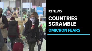 Travel bans come into force as countries monitor Omicron outbreak  ABC News [upl. by Nnylarej]