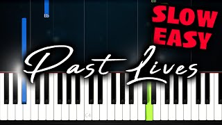 Sapientdream  Past Lives  SLOW EASY Piano Tutorial [upl. by Eciryt]