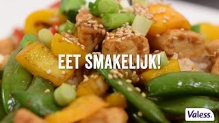 Valess Recepten  Oosterse Wok Valess Filetstukjes [upl. by Wanda355]