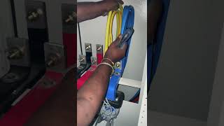 3phase incomer cable installation elecricalwork reels shortvideo [upl. by Ahseikram]