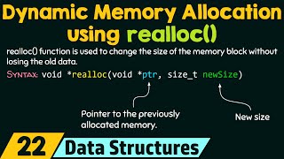 Dynamic Memory Allocation using realloc [upl. by Nashner588]