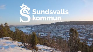 En film om Sundsvall i vinterskrud  A movie about a snowy Sundsvall [upl. by Nyer61]