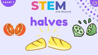 Halves  KS1 Year 1 Maths  STEM Home Learning [upl. by Publia]