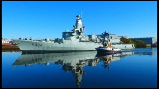 Portuguese Navy Frigate departing the Clyde [upl. by Synned]