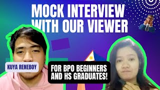 Ganto sumagot sa interview TIPS with sample call center interview  with Kuya Reneboy [upl. by Eidde748]