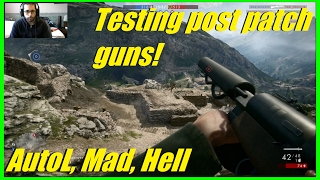 Battlefield 1  Testing post patch weapons  Autoloading Madsen amp Hellriegel [upl. by Huberto965]