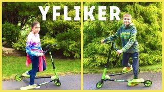 Yvolution Y Fliker scooter  how to ride [upl. by Akinehs]