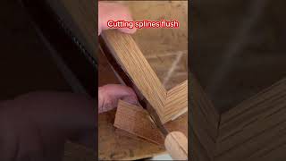 Trimming splines on a miter joint [upl. by Chambers343]