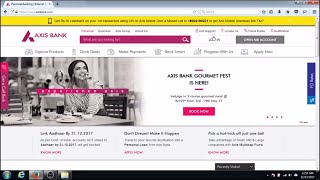 How to link aadhar with Axis Bank Account [upl. by Aridni89]