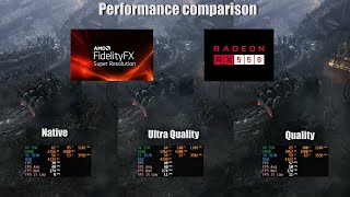 AMD FidelityFX Super Resolution Comparison  War Mongrels  RX 550 [upl. by Ahsap]