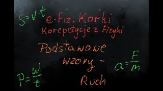 Podstawowe wzory fizyczne  Ruch  Tablice [upl. by Eyde]