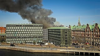 quotBoersenquot The Danish Stock Exchange totally destroyed by fire [upl. by Elsey87]