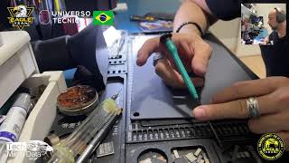 Reballing interposer iPhone 11 placa dual board sem preheater Ao Vivo [upl. by Verdi]