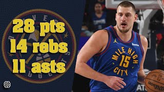 Nikola Jokic 28 pts 14 rebs 11 asts vs Clippers 2425 season [upl. by Moss]