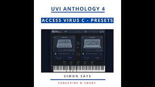 UVI Anthology 4  Access Virus C Presets [upl. by Charron]