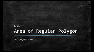 How to Find the Area of Regular Polygons Using Trigonometry Geometry [upl. by Aninad903]