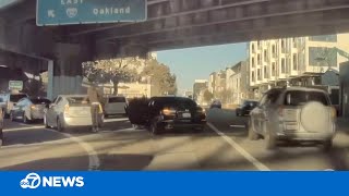 CAUGHT ON CAMERA Driver robbed while in San Francisco traffic near I80 onramp [upl. by Nerraw510]