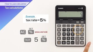 CASIO【How to use calculator Tax calculations】 [upl. by Ringe70]