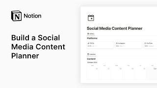 How to build Social Media Content Planner in Notion [upl. by Ahsitra493]