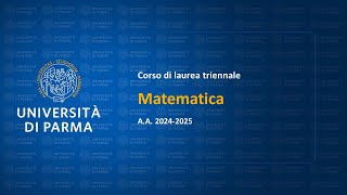 Corso di laurea triennale in Matematica  aa 202425 [upl. by Price]