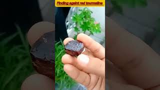 Finding againt red tourmaline crystals finding tourmaline crystal quarz gemstone daimond [upl. by Santana673]