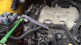 Pontiac Aztec spark plugs and alternator removal [upl. by Cirilo129]