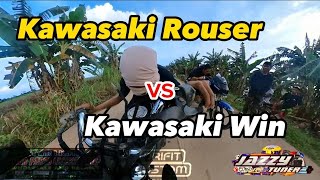 Kawasaki Rouser 135 versus Kawasaki Win 125cc [upl. by Ahsennek319]