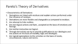 Wilfredo Pareto Theory of Residues and Derivatives  MA II Sem by Dr Sushma Mishra Sociology [upl. by Assilanna]