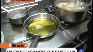 Receta de Cocido de garbanzos con panecillos ED [upl. by Edyaw]