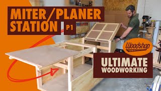 Ultimate Small Woodworking Workshop  PlanerMiter Bench NEW Design P1 [upl. by Ydoc901]