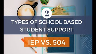 2 Types of School Supports Plans  IEP vs 504 Plan [upl. by Krasner444]