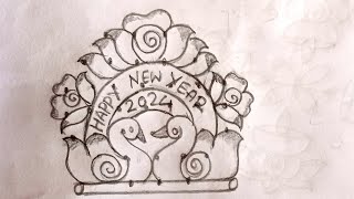 2024 New year rangoli designsSimple rangoli designs 7dotsNew year kolamNew year muggulu [upl. by Kevon]