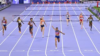 Sydney McLaughlin Levrone wins Womens 400m Hurdles Paris Olympics 2024 to Gold Beating Femke Bol [upl. by Nossaj]