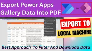 Export Power Apps Gallery Data into PDF [upl. by Petula863]