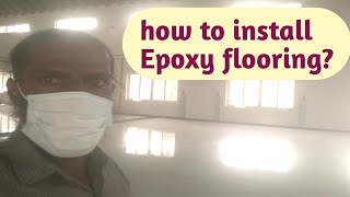 how to install Epoxy flooring Epoxy flooring kaise kare [upl. by Rollin]