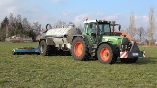 Melkveebedrijf quotde Vosseboerquot met Fendt Favorit 515C en BSA Duport aan het grasland bemesten 2019 [upl. by Janenna59]