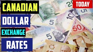 CANADIAN DOLLAR EXCHANGE RATES TODAY [upl. by Cirderf]