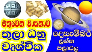 වසරේ අවසාන මාසෙදි වාසනාව උදාවෙන ලග්න තුන  තුලා වෘශ්චික ධනු  StarGuider  palapala [upl. by Lenhart]